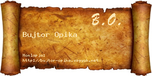 Bujtor Opika névjegykártya